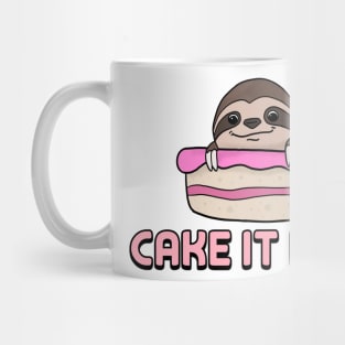 Cake It Easy Cool Baker Gift for Sloth Fans Mug